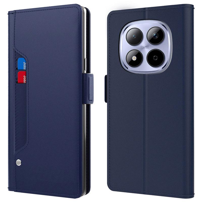 For Xiaomi Poco M8 Pro 5G/Redmi Note 15 Pro+ 5G (Global) Case Stand PU Leather Phone Cover Card Holder Mirror