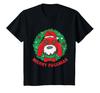 Kids Santa Fuggler Merry Fuggmas Christmas Wreath Kids T-Shirt