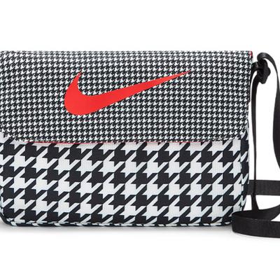 Fabric Shoulder Bag, Crossbody Bag Unisex Black White Casual DJ8067-010