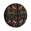 Mexican Flower Bird Pattern Spare Tire Cover Waterproof Outdoor Vehicle Protection