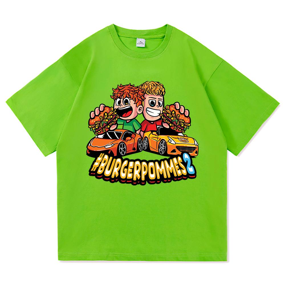 Burgerpommes 2 Tričko Móda Muži Harajuku Estetické Roztomilé Icrimax Tričko Unisex Vysoce Kvalitní Kreslené Ležérní Bavlněná Trička