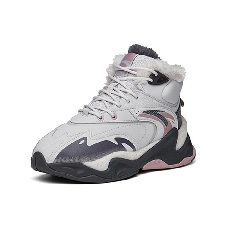 New Anta Pulse Life Collection High-Top Sports Casual Shoes Women's Gray 122148933R-1