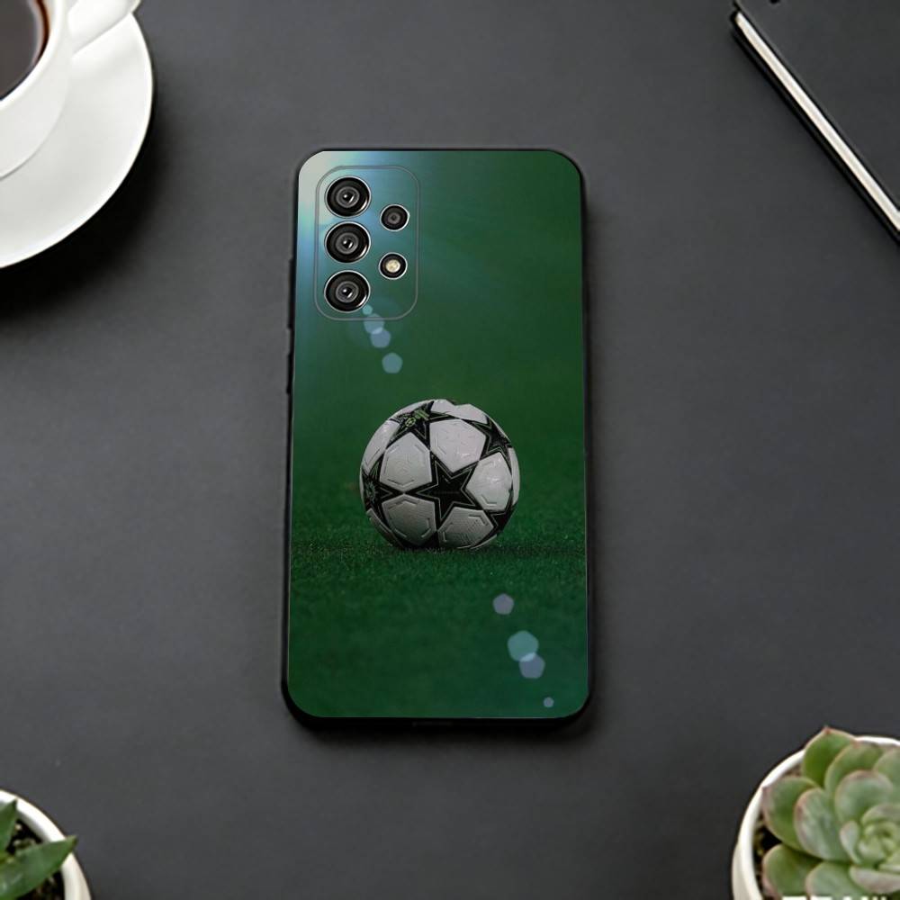 Football Sport Soccer Phone Case Black Silicone Soft For Samsung S25,S24,S21,S22,S23,S30,Ultra,S20,Plus,Fe,Lite