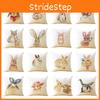 Premium Quality Rabbit Pillowcase Linen Sofa Throw Pillow Cover For Charming Home Decor