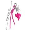 Butterfly Heart Shaped Bag Pendant Anti-Lost Braided Rope Key Chain  Jewelry Accessories
