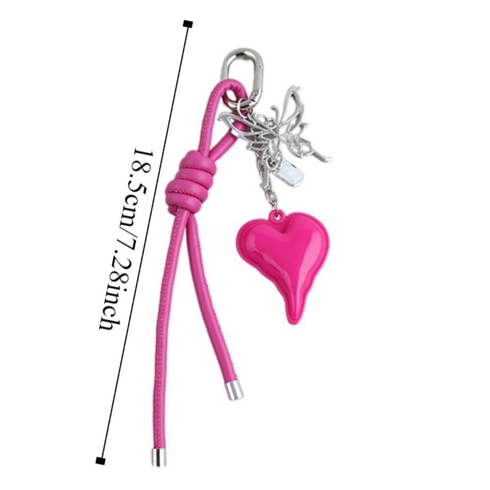 Hand-Woven Heart Shaped Bag Pendant Anti-Lost Braided Rope Key Chain  Birthday Parties