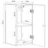 Bathroom Wall Cabinet ZWOLLE White 30 X 31 X 63 Cm