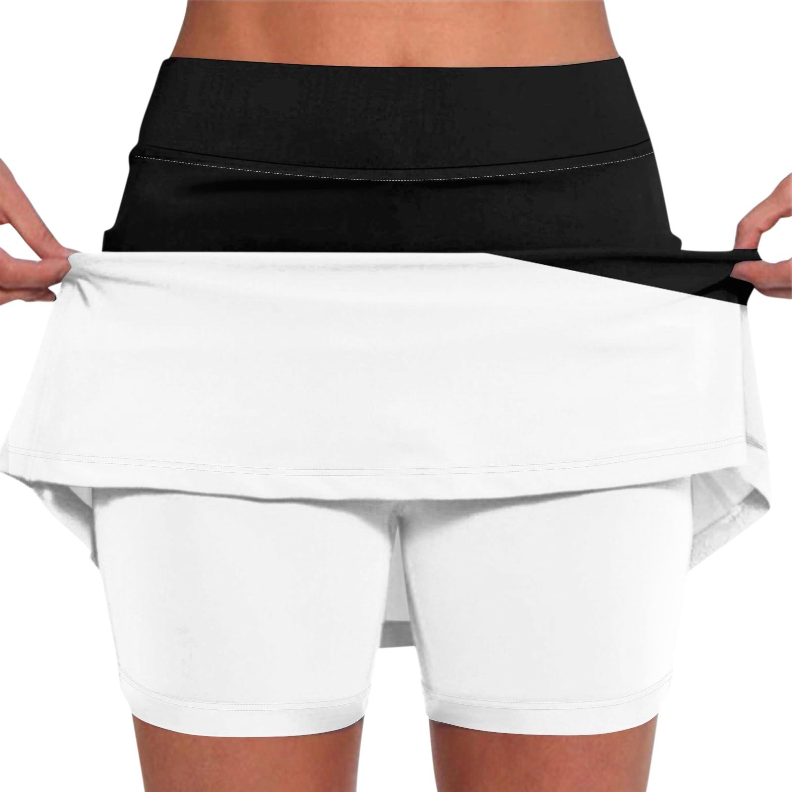 

Женские эластичные брюки для йоги, спортивные шорты с принтом, легкая юбка с высокой талией и карманами L чёрный