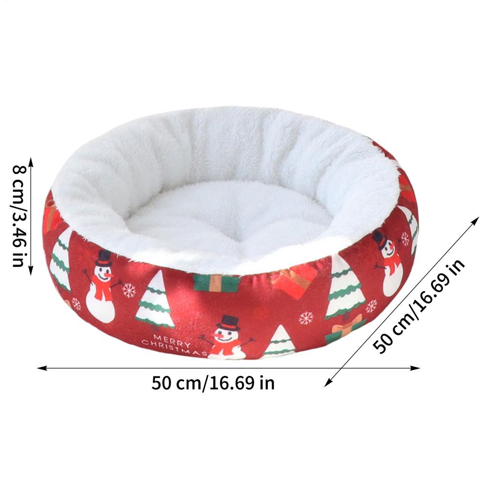 

Christmas Dog Bed Christmas Calming Comfortable Pet Sofa Puppy Kitten Crate Kennel Bed For Home Dorm Bedroom Living Room Balcony червоний