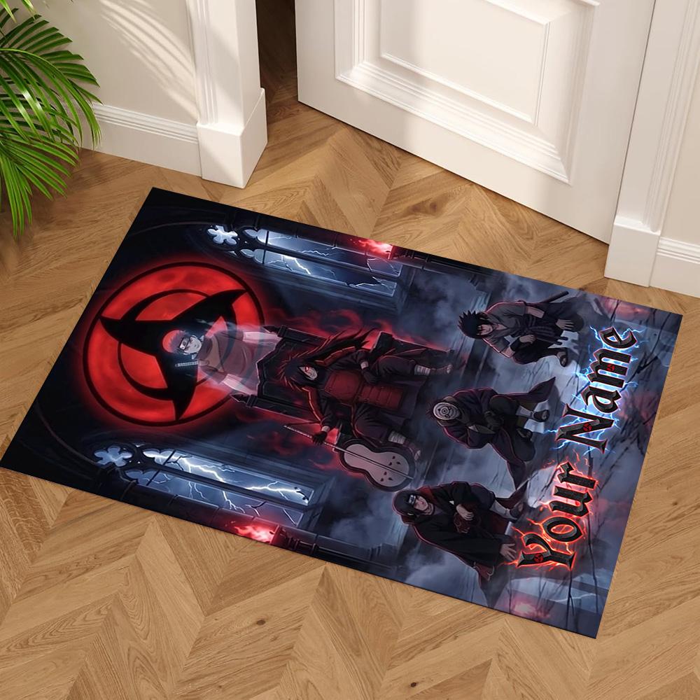 Naruto Character Customizable Name Area Rug Perfect for Dormitory Entryway Outdoor Hallway Antislip Carpet Office home decor Perfect Gift for Women/Me