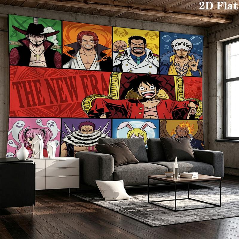 One Piece Umělecká Nástěnná Tapiserie Estetická Nástěnná Závěsná Tiskovaná Látková Přikrývka Dekorativní Tapiserie Pro Ložnici Obývací Pokoj Domácí Dekorace