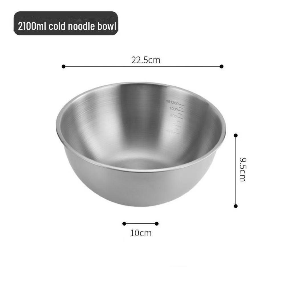 

Корейська миска з нержавіючої сталі харчової якості: Ідеально для холодних локшин, салатів, бібімбапу та іншого