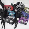 Venetian Masquerade Masks Halloween Mardi Gras Masks with Stick Ball Party Masks