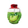Grinch 3D Printed Hooded Sweatshirt Men Loose Fit Casual Zip-Up Pullover With Appliqu Pocket