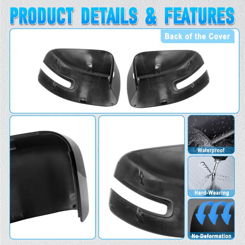 For Jeep Renegade 2016 2017 2018    Glossy Black Rearview Mirror Cover Side Door Mirror Caps 5VZ08TZZAA 5XA12TZZAA