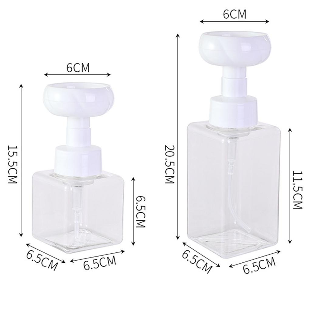 Confezione da 2 flaconi da viaggio in schiuma, dispenser di sapone in schiuma di piccole dimensioni, mini dispenser di sapone in plastica trasparente vuota, contenitori ricaricabili per shampoo per