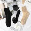 Non-Slip Invisible Lace Socks Hollow Sheer Shallow Transparent Socks Soft Lace Boat Socks  Women