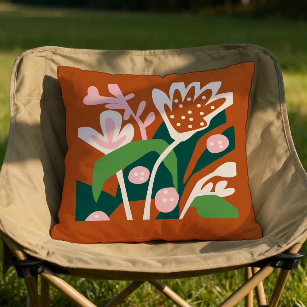 Plants and Flowers Cushion Cover Soft Reversible Durable Pillow Cover MultiScene Use for Home Car Daily Comfort
