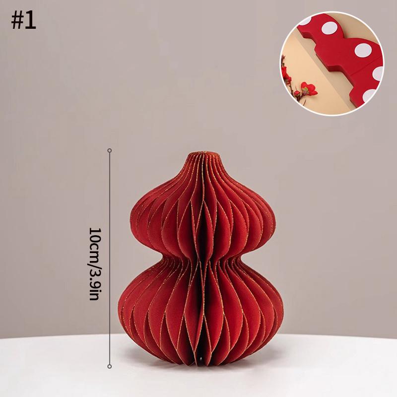 3D Papier Wabenball 2026 Neujahr Hängende Dekoration Papierornamente Frühlingsfest Papierkürbis Ornament Weihnachten Party Deko Vase