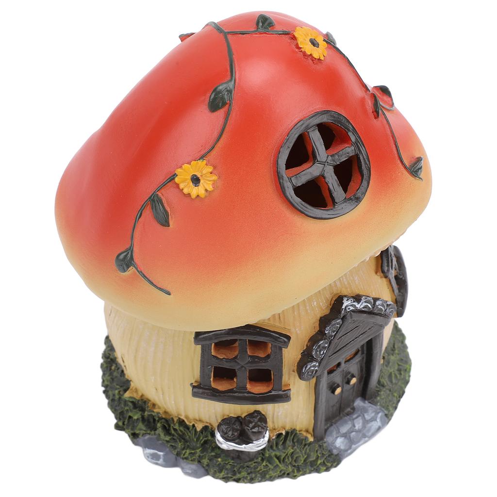 Solarbetriebene Pilzstatue für den Außenbereich, Gartenskulptur, Deko-Licht, automatischer Sensor, Ornament L