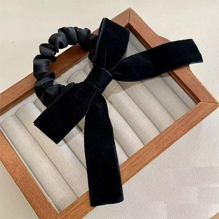 

Vintage Velvet Elastic Hair Ties Large Intestine Butterfly Knot Hair Bands Fashionable Hair Accessories for Women