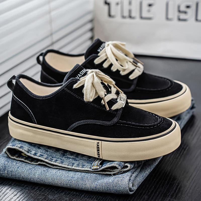 Men 's Casual Four Seasons Fashion Canvas Skateboarding Students Comfortable Sneakers Boys Trending Soft Sole Breathable Shoes