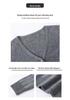 Women's V-Neck Pure Wool Cardigan Sweater - Solid Color, Long Sleeve, Trendy Casual Outerwear.