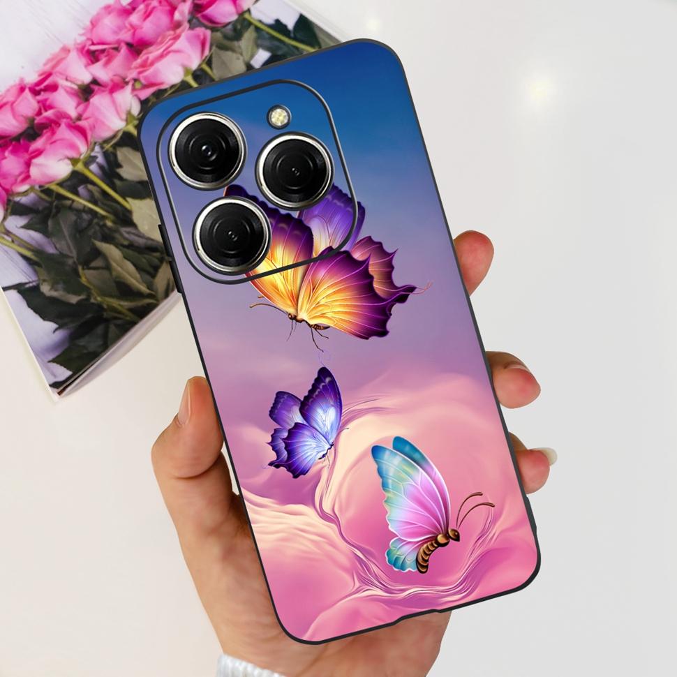 For Tecno Spark 20 Pro Casing KJ6 Luxury Candy Painted Cover Soft Silicone Case For Tecno Spark 20 Spark20 Pro Housing Funda