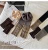 Trendy Girls' Fleece-Lined Cable Knit Patchwork Leg Warmers - Thick Lambswool Vertical Stripe Warm Pants