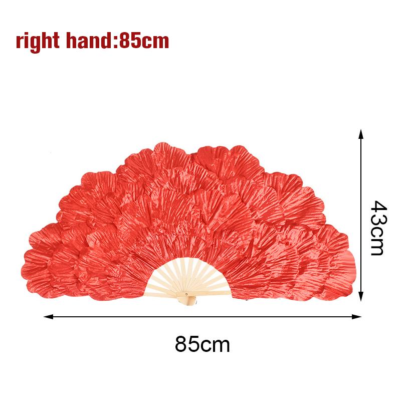 Chinesischer Tanzfächer Pfingstrosenblatt Tanzfächer Bühnenperformance Requisiten Doppelseitiger Yangko Tanz Faltfächer Party Dekoration