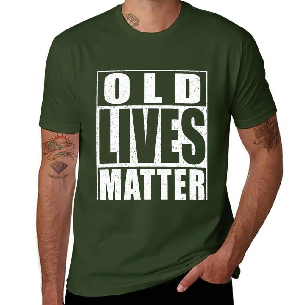 Old Lives Matter T-Shirt tops quick drying boys whites anime clothes t shirts casual stylish