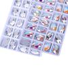 Vase Flat Bottom Glass Hand Sewn Drill Color Double Hole Colorful Ab Crystal Flat Buckle, Glass Rhinestone Diy Material