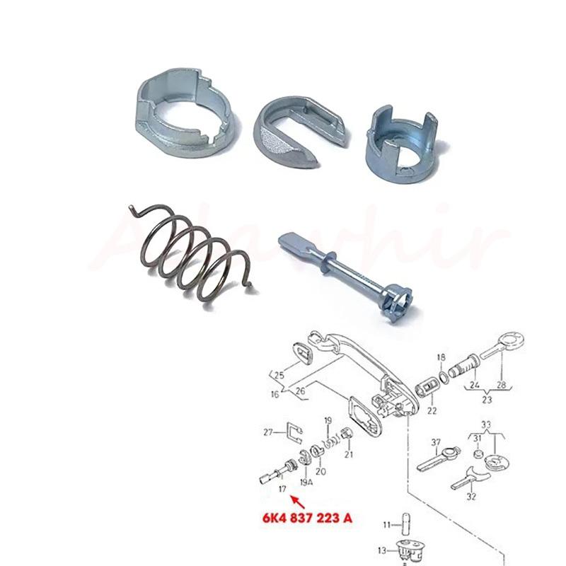 Car Iron Door Lock Cylinder Repair Kit for VW CADDY POLO SEAT IBIZA CORDOBA INCA Front Left or Right 6K4837223A