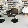 European and American Style Woolen Pearl Accessories Cowboy Hat Woolen Pearl Cowboy Hat Autumn and Winter Cowboy Hat Grassland Knight Hat