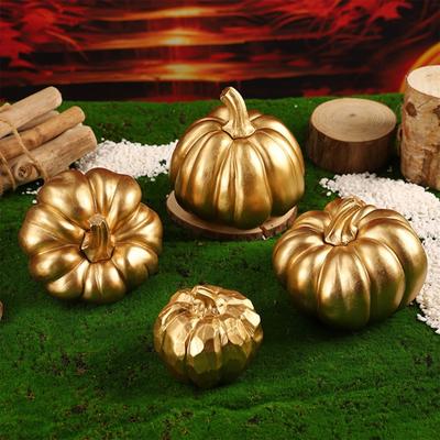 Kunstmatige Gouden Pompoenen Herfst Decoraties Oogsten Decoratieve Pompoenen Tafelblad Centerpieces voor Halloween Thanksgiving