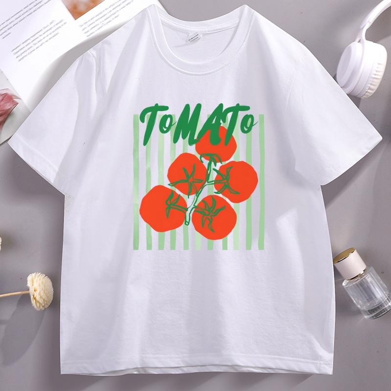 Tomato Girl Summer Tshirt Garden Farmers Market Gardening T Shirt Casual Cotton Short Sleeve Tomatoes Tee Unisex Clothing