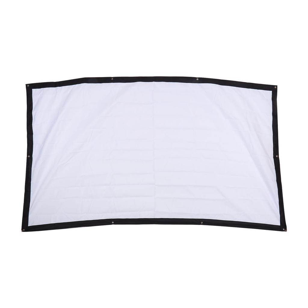 Outdoor Movie Screen 100in Foldable AntiCrease 16:9 Portable Curtain for Home Theater