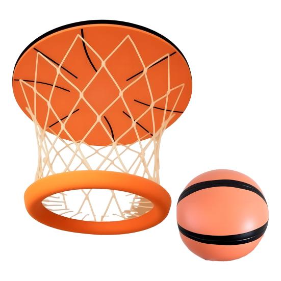 

1/2 Sets Ceiling Mount Basketball Hoop Toy with 1/2 Balls Indoor Hanging Mini Basketball Game Stress Relief Kids Basketballs Goal Toy 1pc