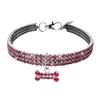 Collier pour chien et chat Bling Petit animal de compagnie Chiot Chat Collier en cristal Accessoires Cadeau