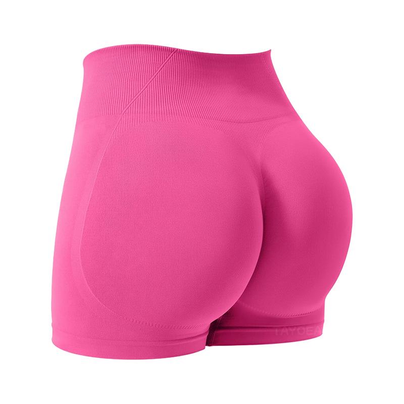 European-American Seamless High-Waist Tummy Control Yoga Shorts - Butt Lift, Sexy, Three-Quarter Length for Running & Fitness Women