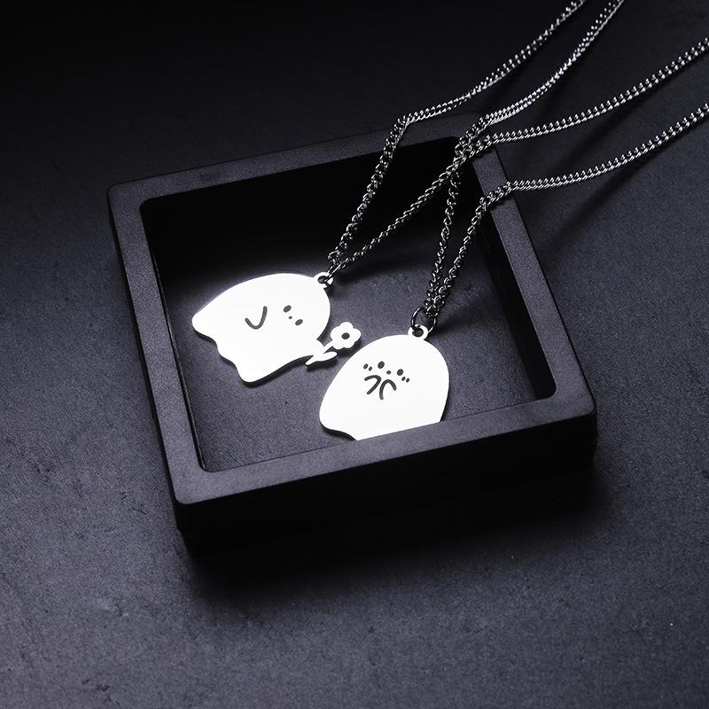 

Милое мультяшное ожерелье «Данго и цветок» – Ювелирное изделие для лучших друзей из титановой стали