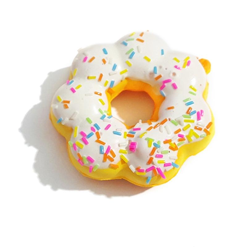 Ciambella Artificiale Morbida Ciambelle Pasta per Pane Antistress Giocattolo Novità Giocattoli da Spremere Modello di Torta Simulazione Decorazione Matrimonio