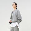 LESS 2025 Spring Cotton Crewneck Pullover Sweatshirt