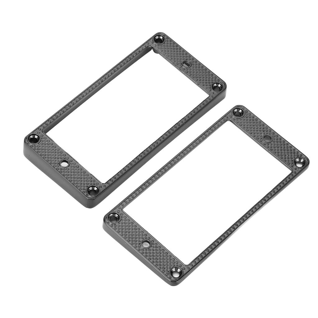 2Pcs Humbucker Pickup Ring Metal Mounting Frame Flat Bottom Replacement for LP Electric Guitar