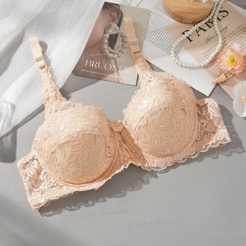 

Женский бюстгальтер с боковой поддержкой, полноразмерная чашка, плюс размер, тонкая хлопковая чашка, кружевной бюстгальтер, сексуальный пуш-ап, на косточках, 36-42 C/D 42 бежевый