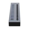 Hub BT2U3-13AB z włącznikami 13x USB-A - szary