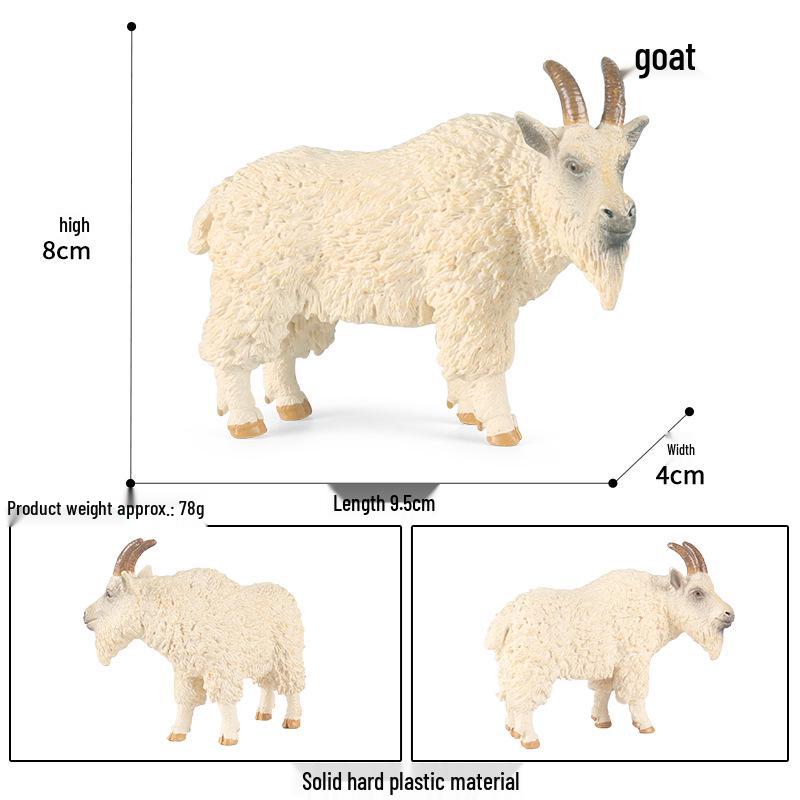 Wild Safari Animal Figurines: Giraffe, Elephant, Rhinoceros, Brown Bear, Tiger, Lion, Leopard, Hippopotamus - Solid Cognitive Toys