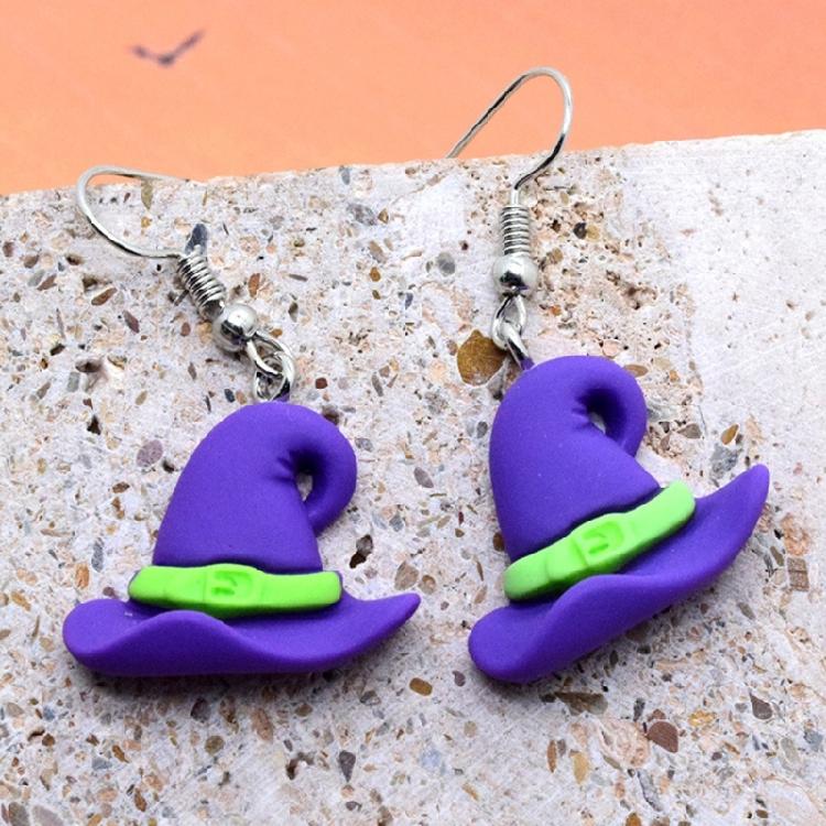 Fashion Pumpkin cat Hat Dangle Earrings Jewelry Halloween Cartoon Resin Earring