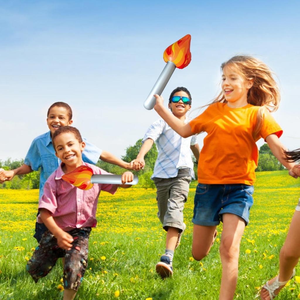 Inflatable Torch Fun Torch Inflates For  Games MedievalThemed Party Sports Competitions, 16 Inches