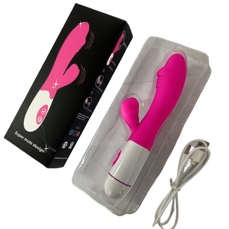 Doppelt vibrierender Massagestab für Frauen – wiederaufladbares Sexspielzeug
